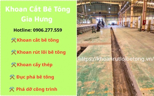 Cắt bê tông nền nhà xưởng tại Tân Uyên uy tín, giá tốt