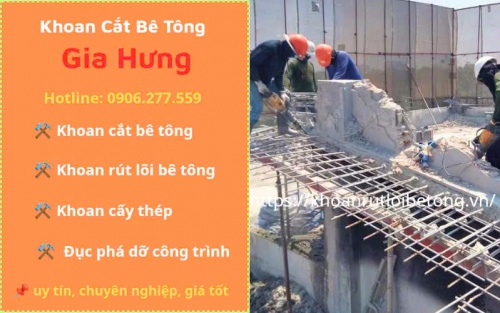 Đục phá bê tông tại Bình Dương chuyên nghiệp, giá tốt