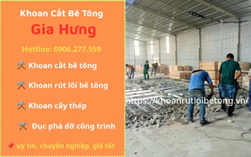 Đục phá nền, sàn, cột, dầm bê tông tại Bình Dương uy tín, chuyên nghiệp