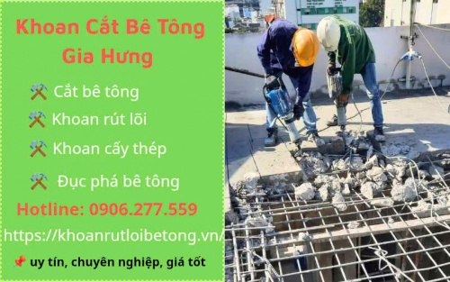 Đục phá sàn, nền bê tông cốt thép tại tphcm chuyên nghiệp, giá rẻ