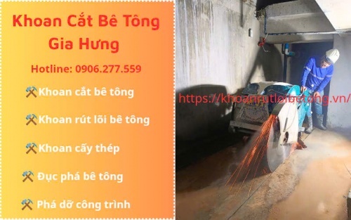 Khoan cắt bê tông tại Bến Cát uy tín, chuyên nghiệp