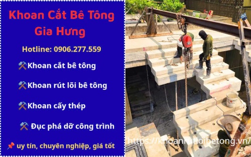 Khoan cắt bê tông tại Bình Thạnh uy tín, chuyên nghiệp