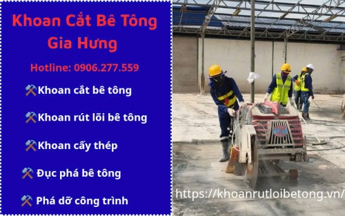 Khoan cắt bê tông tại Dĩ An chuyên nghiệp