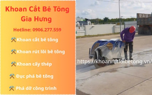 Khoan cắt bê tông tại Thủ Dầu Một chuyên nghiệp, giá rẻ