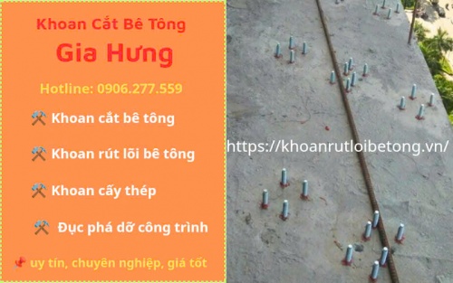 Thi công khoan lỗ cấy bulong tại tphcm chính xác, chuyên nghiệp