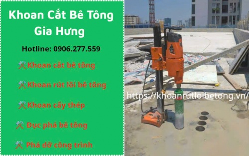 Thi công khoan lỗ xuyên sàn, nền bê tông tại TPHCM chuyên nghiệp, giá rẻ