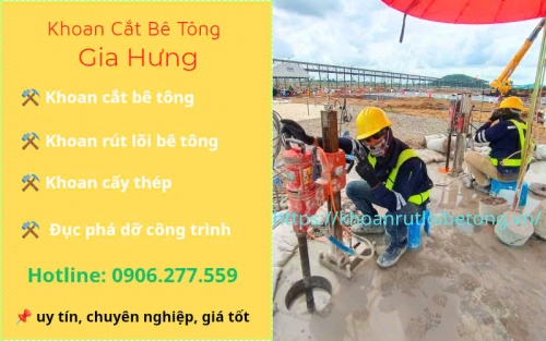Khoan rút lõi bê tông quận 10 dịch vụ chuyên nghiệp
