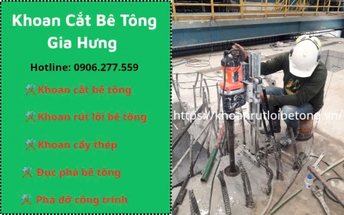 Khoan rút lõi bê tông tại Biên Hòa uy tín, giá rẻ