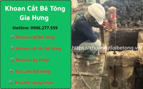 Khoan rút lõi bê tông tại Gò Vấp thi công chuyên nghiệp