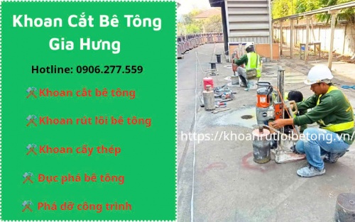 Khoan rút lõi bê tông tại quận Bình Thạnh chuyên nghiệp