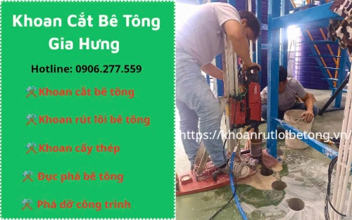 Khoan rút lõi bê tông tại Thủ Dầu Một chuyên nghiệp, giá tốt