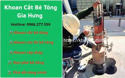 Khoan rút lõi bê tông Thủ Đức uy tín, chuyên nghiệp