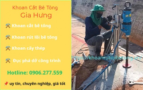 Khoan rút lõi sàn nền bê tông quận 3 uy tín, giá rẻ