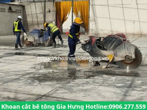 Cắt bê tông nền sàn nhà xưởng tại Bình Dương chuyên nghiệp