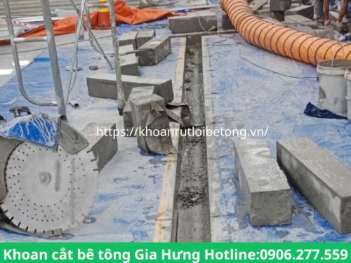 Cắt đục bê tông nền nhà xưởng tại củ chi thi công nhanh chóng