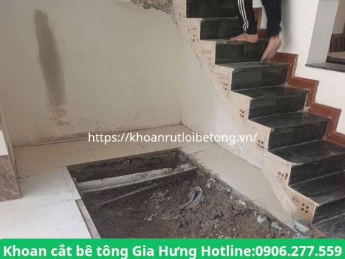 Cắt đục đào hố pít cầu thang máy tại bình dương