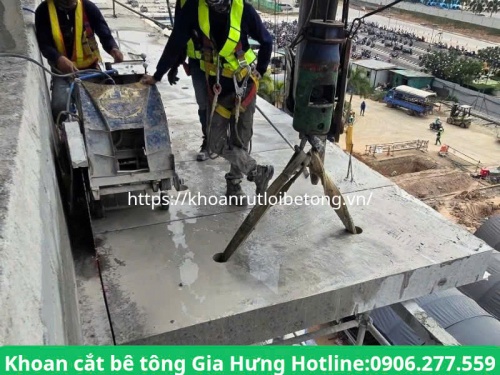 Cắt hạ sàn bê tông tại Bình Dương bằng máy móc hiện đại