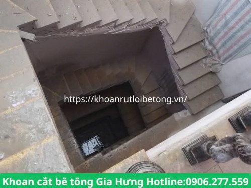 Cắt sàn, cắt cầu thang bộ làm thang máy tại TPHCM chuyên nghiệp