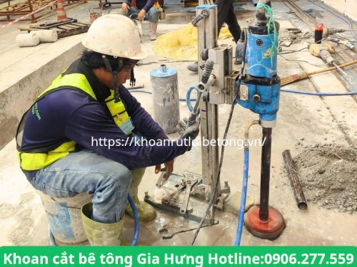 Khoan rút lõi bê tông quận Phú Nhuận uy tín, chuyên nghiệp