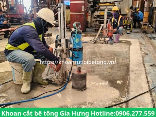 Khoan rút lõi bê tông tại Bàu Bàng thi công chuyên nghiệp, giá rẻ