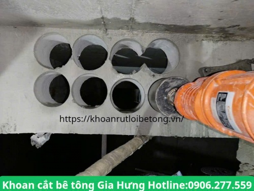 Khoan rút lõi tường, đà, vách bê tông quận tân bình uy tín, giá rẻ
