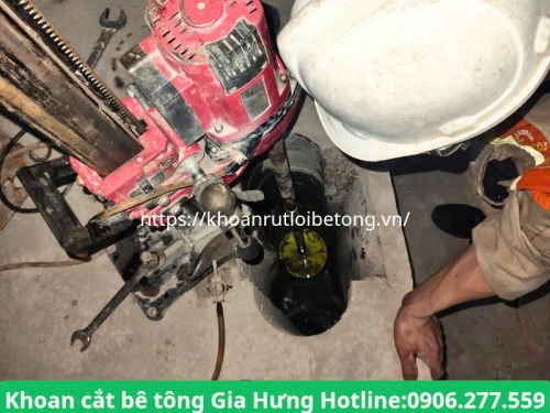 Khoan rút lõi xuyên sàn, nền bê tông tại bình phước thi công nhanh chóng