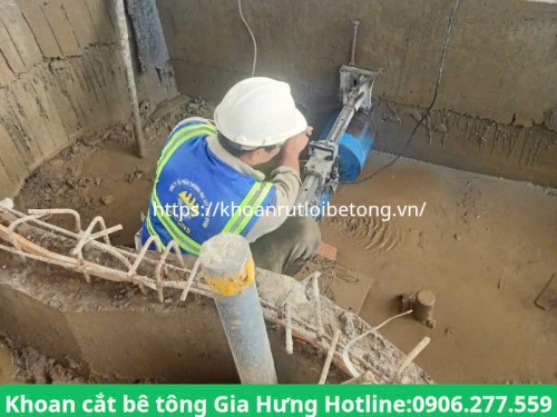 Thi công khoan rút lõi xuyên sàn, nền bê tông quận 6 nhanh chóng, giá tốt