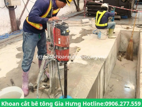 Khoan rút lõi xuyên sàn, nền bê tông quận Phú Nhuận thi công nhanh chóng