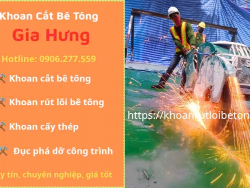 Khoan cắt bê tông tại Bàu Bàng chuyên nghiệp
