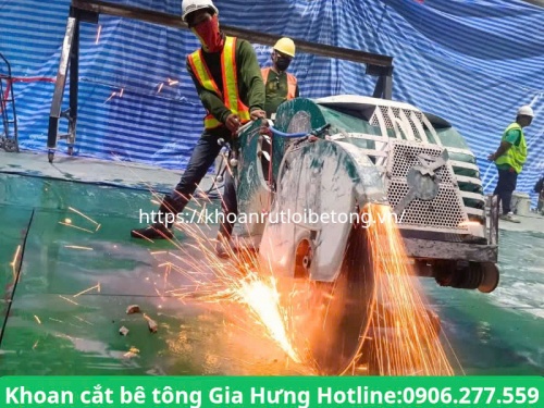 Cắt bê tông sàn nền nhà xưởng tại Bình Dương