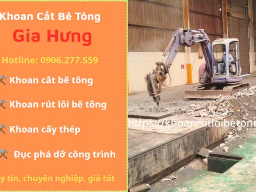 Đục phá bê tông tại Bình Dương chuyên nghiệp