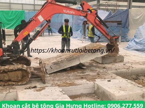 Đục phá bê tông tại Đồng Nai