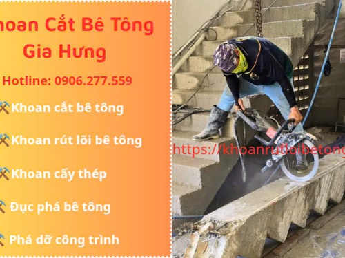 Khoan cắt bê tông tại Bến Cát