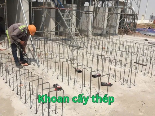 Khoan cấy thép