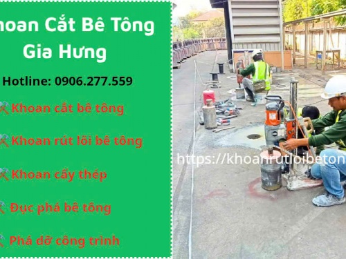 Khoan rút lõi bê tông tại Bình Dương uy tín
