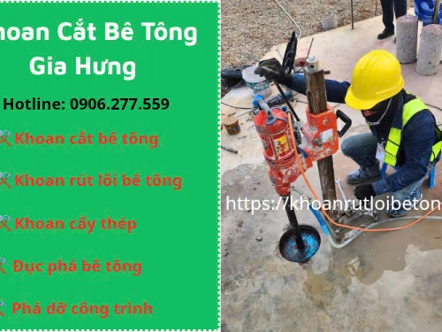 Khoan rút lõi bê tông Đồng Nai  chuyên nghiệp