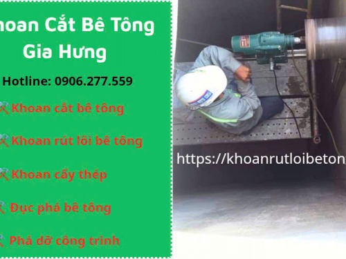 Khoan rút lõi bê tông tại Long An
