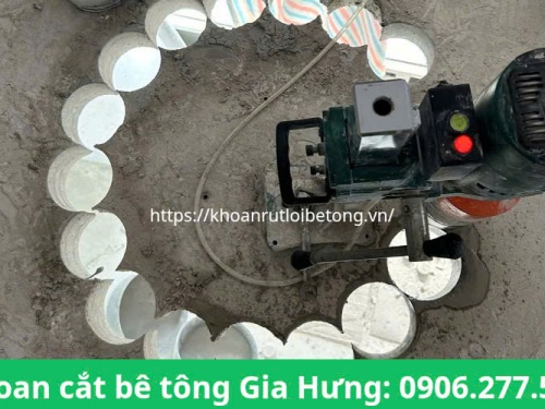 Khoan rút lõi bê tông tại Phú Giáo
