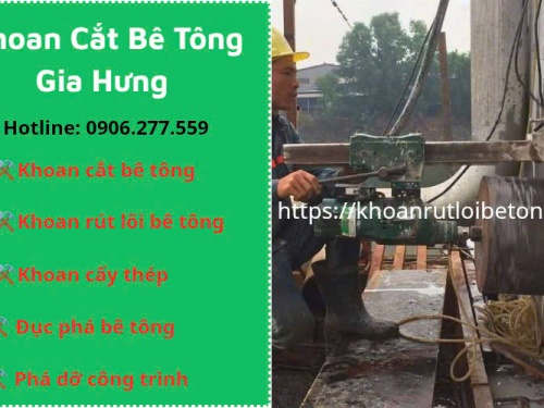 Khoan rút lõi bê tông Thủ Đức nhanh chóng