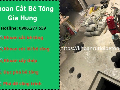 Khoan Rút Lõi Bê Tông Tại Tân Uyên Giá Rẻ