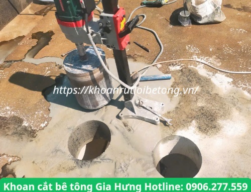 Thợ thi công khoan rút lõi xuyên sàn, nền bê tông huyện bình chánh chuyên nghiệp