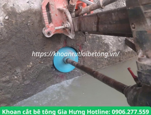 Khoan rút lõi xuyên tường dầm bê tông quận tân phú thi công nhanh chóng, giá tốt