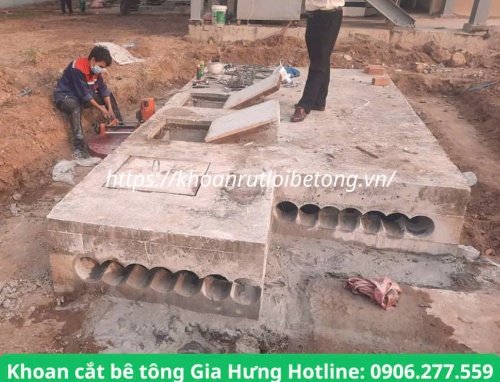 Thi công khoan rút lõi xuyên tường vách đà bê tông huyện bình chánh uy tín, giá rẻ