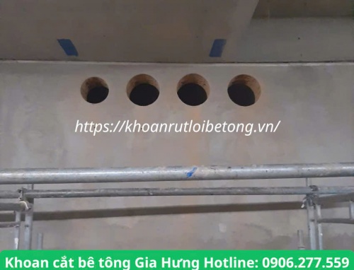 Khoan rút lõi xuyên tường vách dầm bê tông cốt thép tại trảng bom giá rẻ