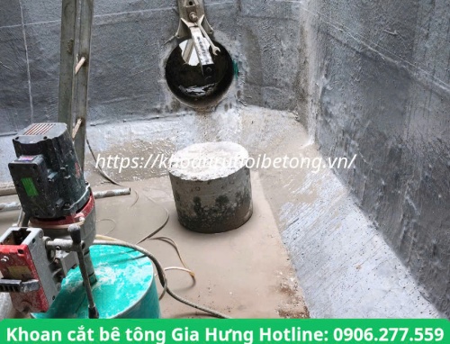 Thợ thi công khoan rút lõi xuyên tường dầm vách bê tông tại phú giáo nhanh chóng
