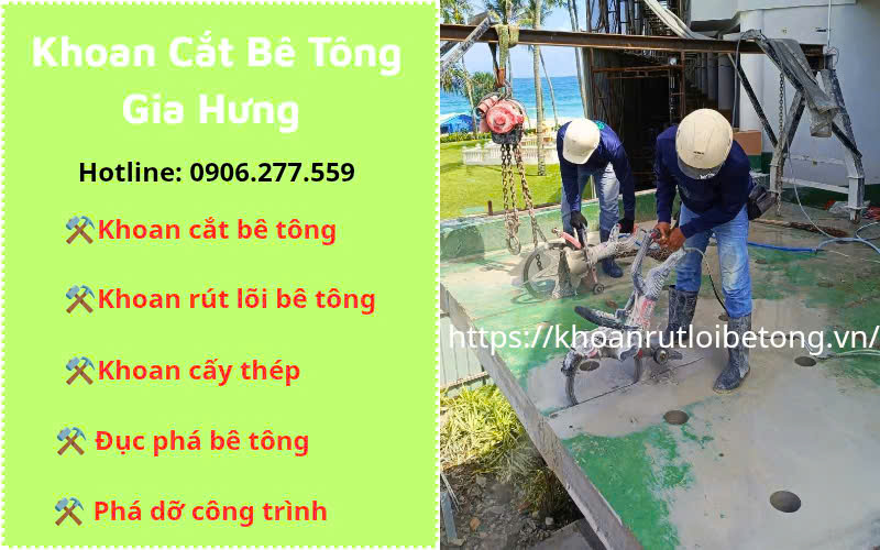 Khoan cắt bê tông Bình Dương uy tín, chuyên nghiệp