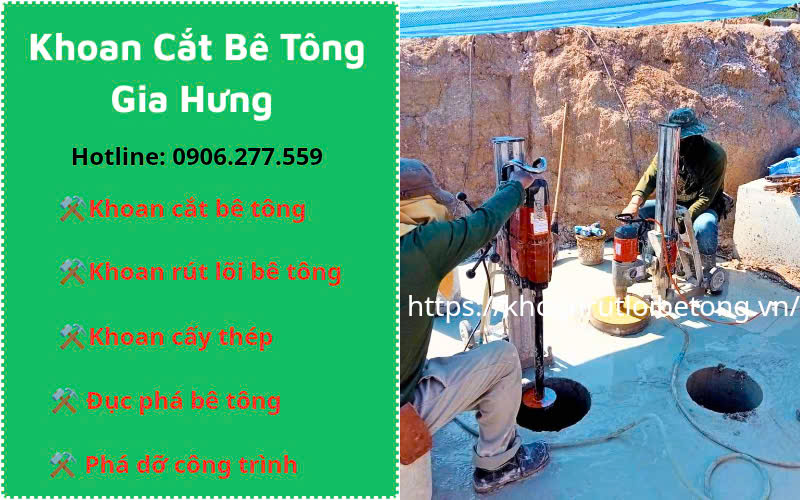 Khoan rút lõi bê tông tại Bình Dương uy tín